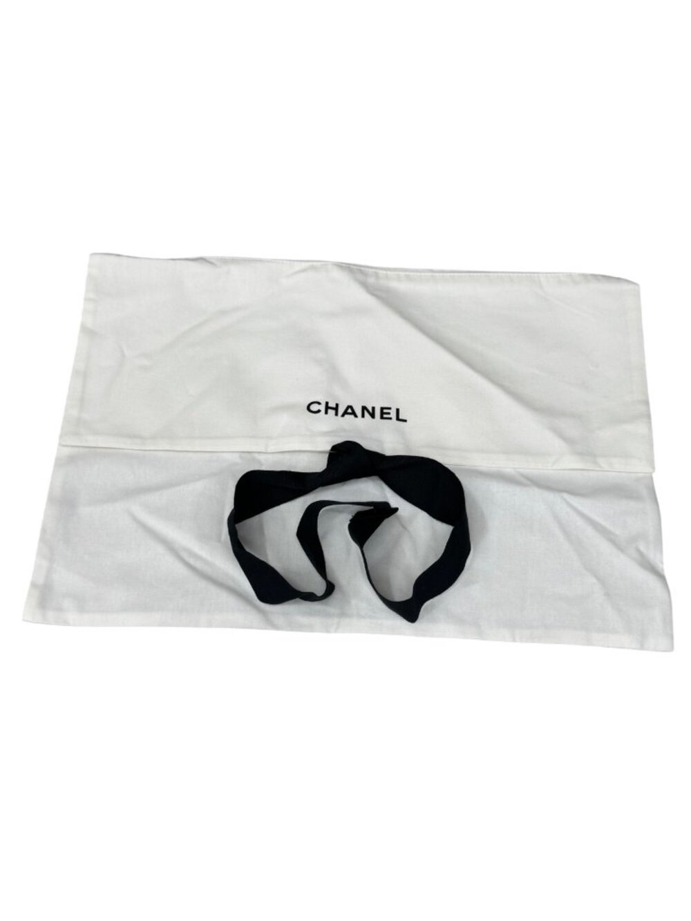 Chanel White Cotton Envelope Style Dust Bag Handbags Purse Accessories Gift 13x9